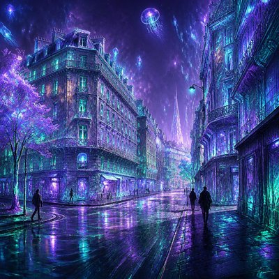 Alien World Sci-Fi Art Style Transfer Example