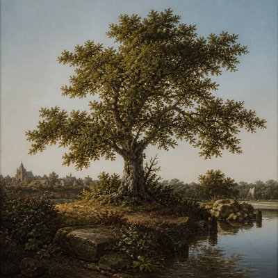 a tree in nature — Leiden Art Style
