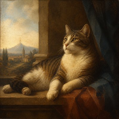 a cat lounging in a sunlit window