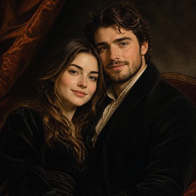 portrait of two people together