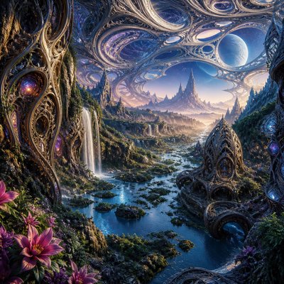 wide landscape with natural scenery — AI Art Style