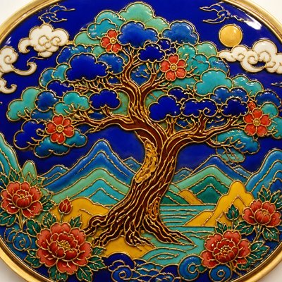 a tree in nature — Enamel Cloisonné Jewelry Design