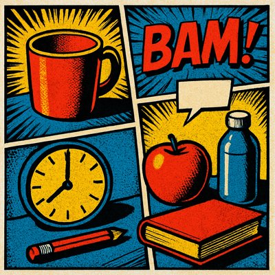 still life with everyday objects