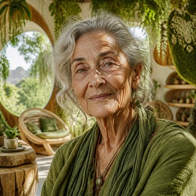 close-up portrait of an elderly person with expressive weathered features