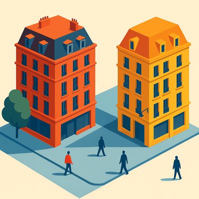 Isometric Icon Design Style Transfer Example