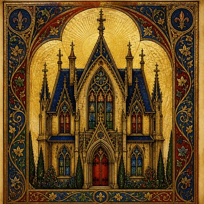 house with front view — Gothic Religious Art