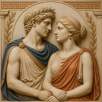 portrait of two people together