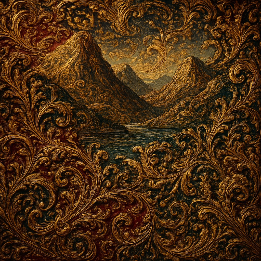 serene landscape with mountains and water