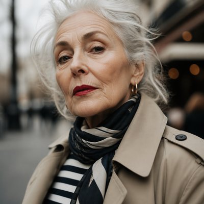 close-up portrait of an elderly person with expressive weathered features