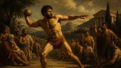 ancient greek shotput  throwing competition