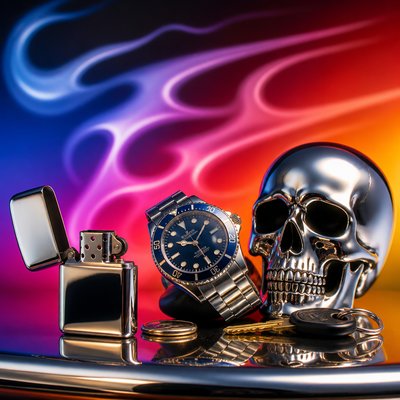 still life with everyday objects — Airbrush Art Style
