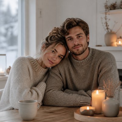 portrait of two people together — Hygge Aesthetic