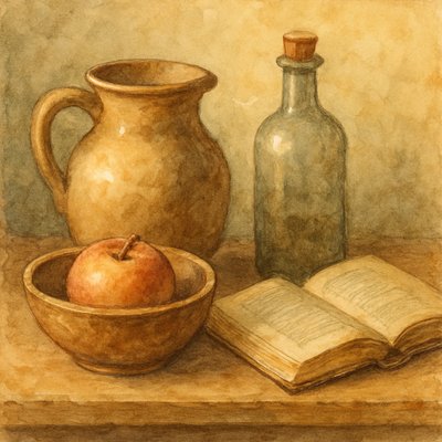still life with everyday objects