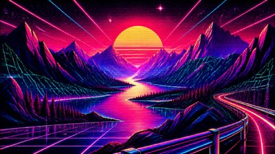a vast valley with a river winding toward distant mountains at sunrise, no people, no text