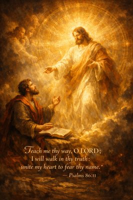 “Teach me thy way, O LORD; I will walk in thy truth: unite my heart to fear thy name.” (Psalms 86:11, KJV)

