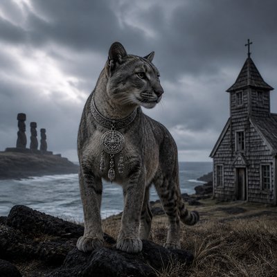 animal standing in natural pose — Chilean Art Style