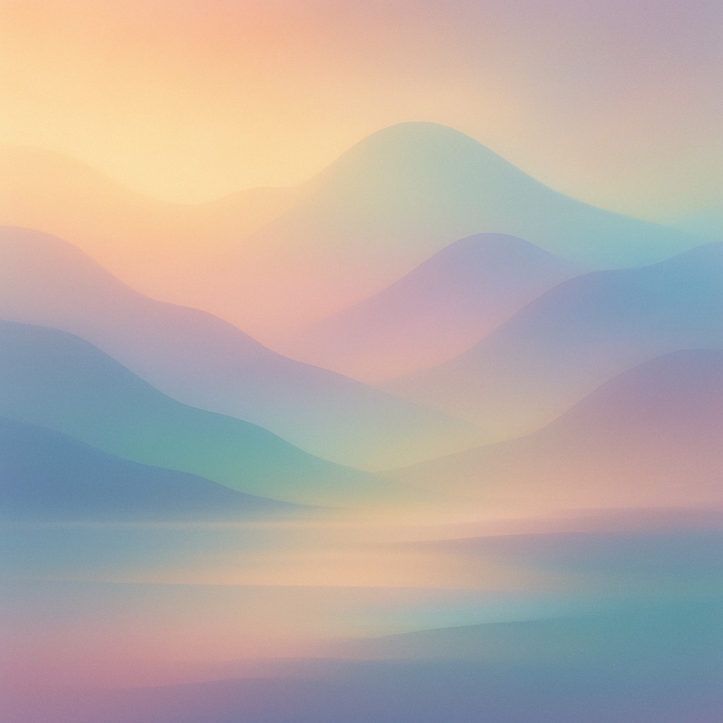 serene landscape with mountains and water