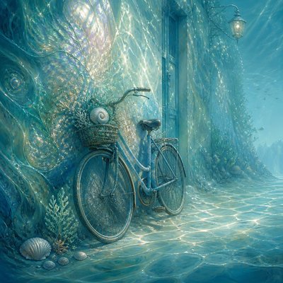 bicyle resting against a wall
