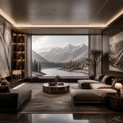 wide landscape with natural scenery — Contemporary Luxe Interior Design