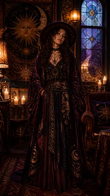 full-length portrait of an elegant figure