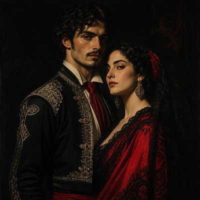 portrait of two people together