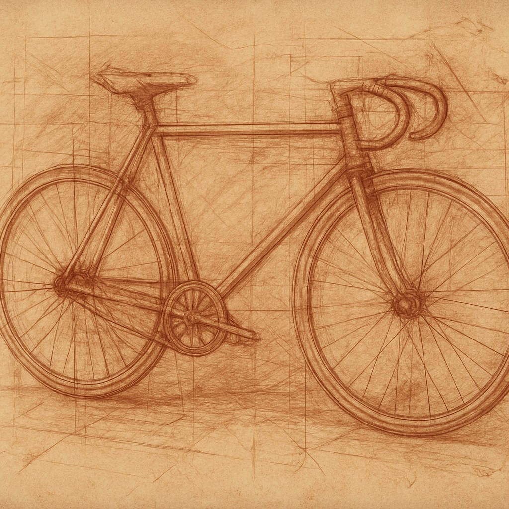 bicyle resting against a wall