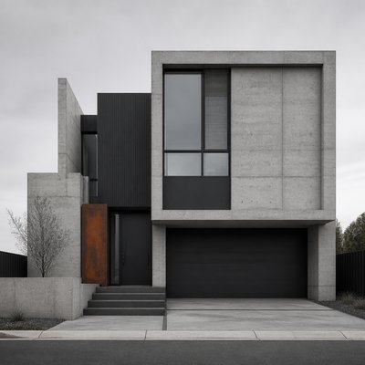 house with front view — Minimalist Modern Art Style