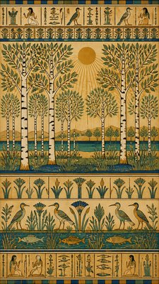 a serene birch forest in soft morning light, no people, no text