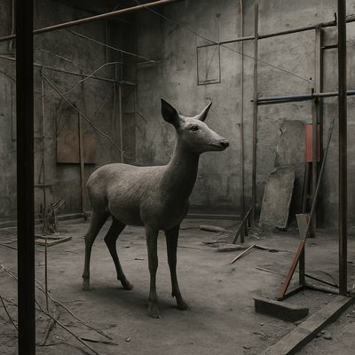 animal standing in natural pose