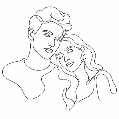 portrait of two people together