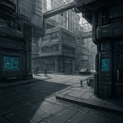 urban street with city activity