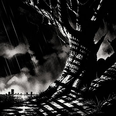 a tree in nature — Noir Comic Art