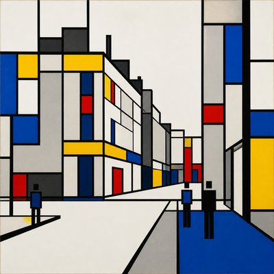 De Stijl Art Style Style Transfer Example