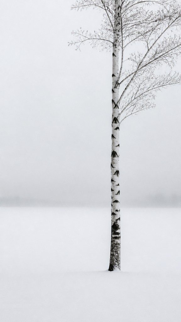 a serene birch forest in soft morning light, no people, no text