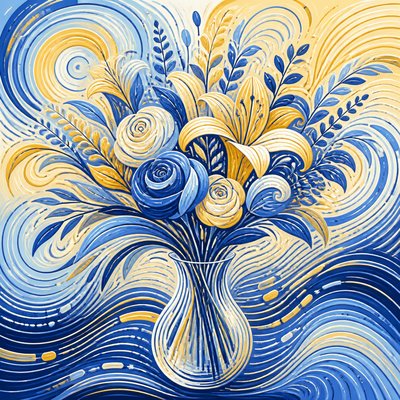 bouquet of flowers in a glass vase
