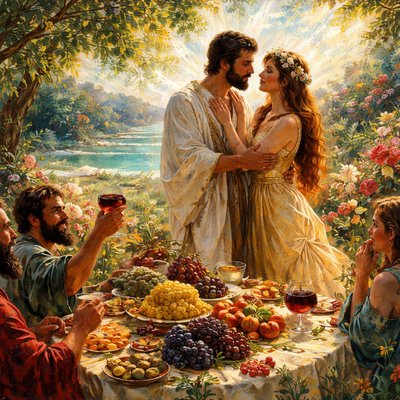“I am come into my garden, my sister, my spouse: I have gathered my myrrh with my spice; I have eaten my honeycomb with my honey; I have drunk my wine with my milk: eat, O friends; drink, yea, drink abundantly, O beloved.” (Song of Solomon 5:1, KJV)
