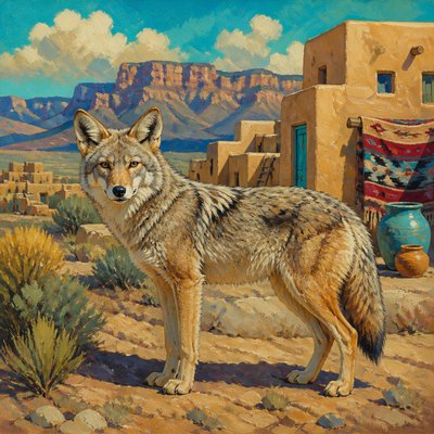 animal standing in natural pose — Taos Art Style