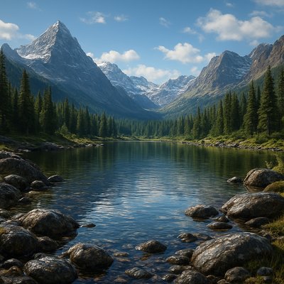 wide landscape with natural scenery