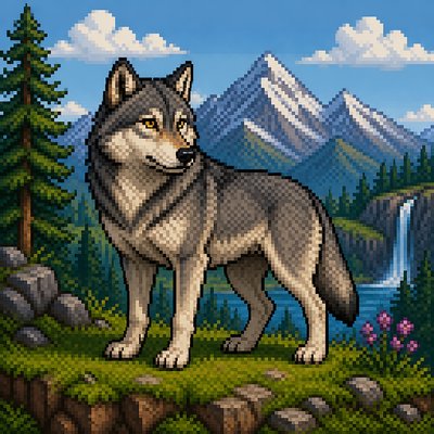 animal standing in natural pose