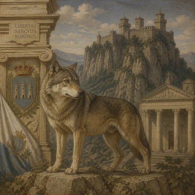 animal standing in natural pose — Sammarinese Art Style