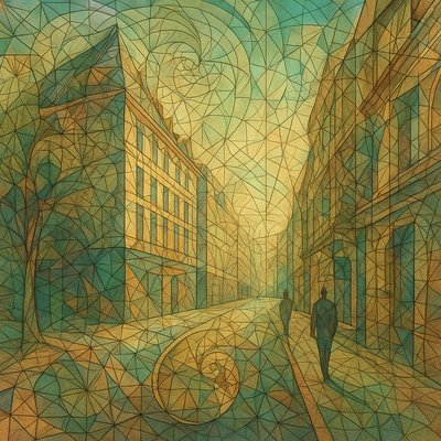 Organic Geometric Art Style Transfer Example