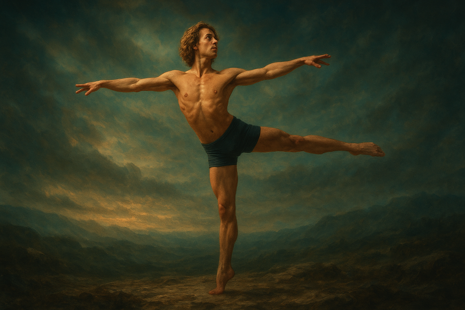 a man with no shirt is doing a yoga pose