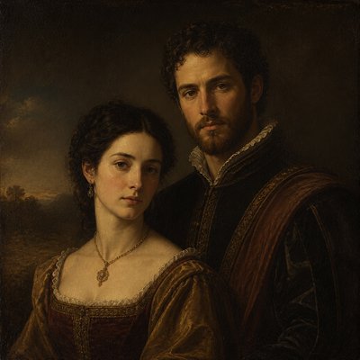 portrait of two people together