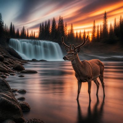 animal standing in natural pose