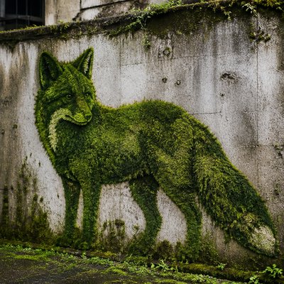 animal standing in natural pose