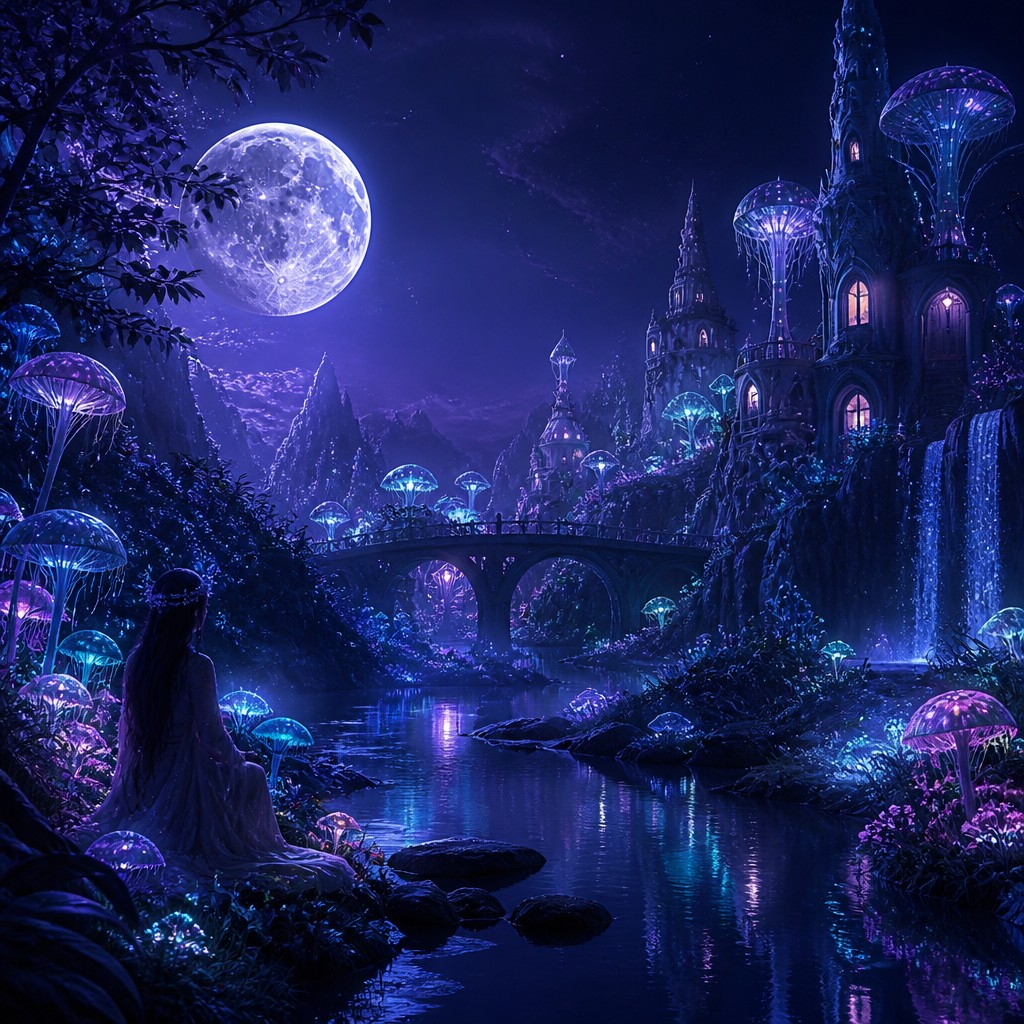 wide landscape with natural scenery — Lunarpunk Aesthetic