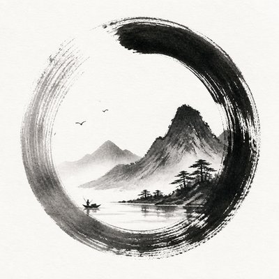 Zen Circle Minimalism Art Style 2