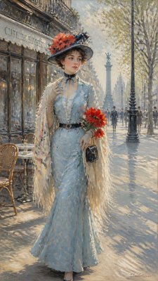 full-length portrait of an elegant figure