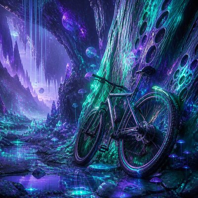 bicyle resting against a wall