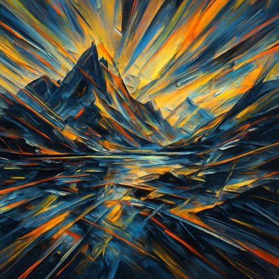 serene landscape with mountains and water